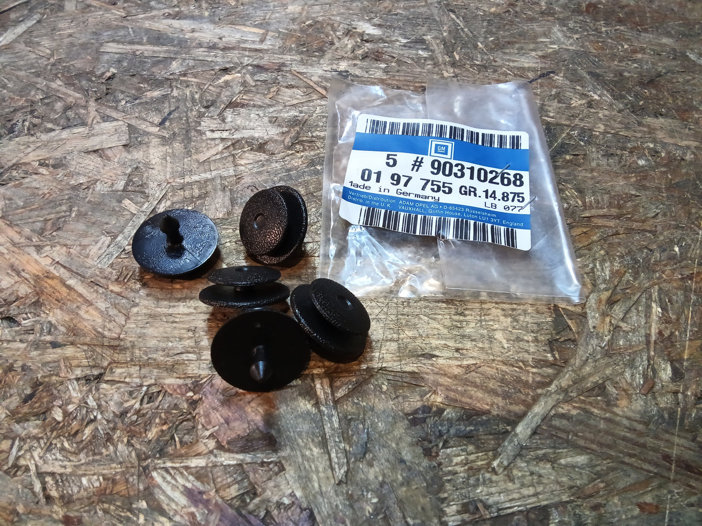 Opel Gurtknopf Rücksitz Satz original GM NEU