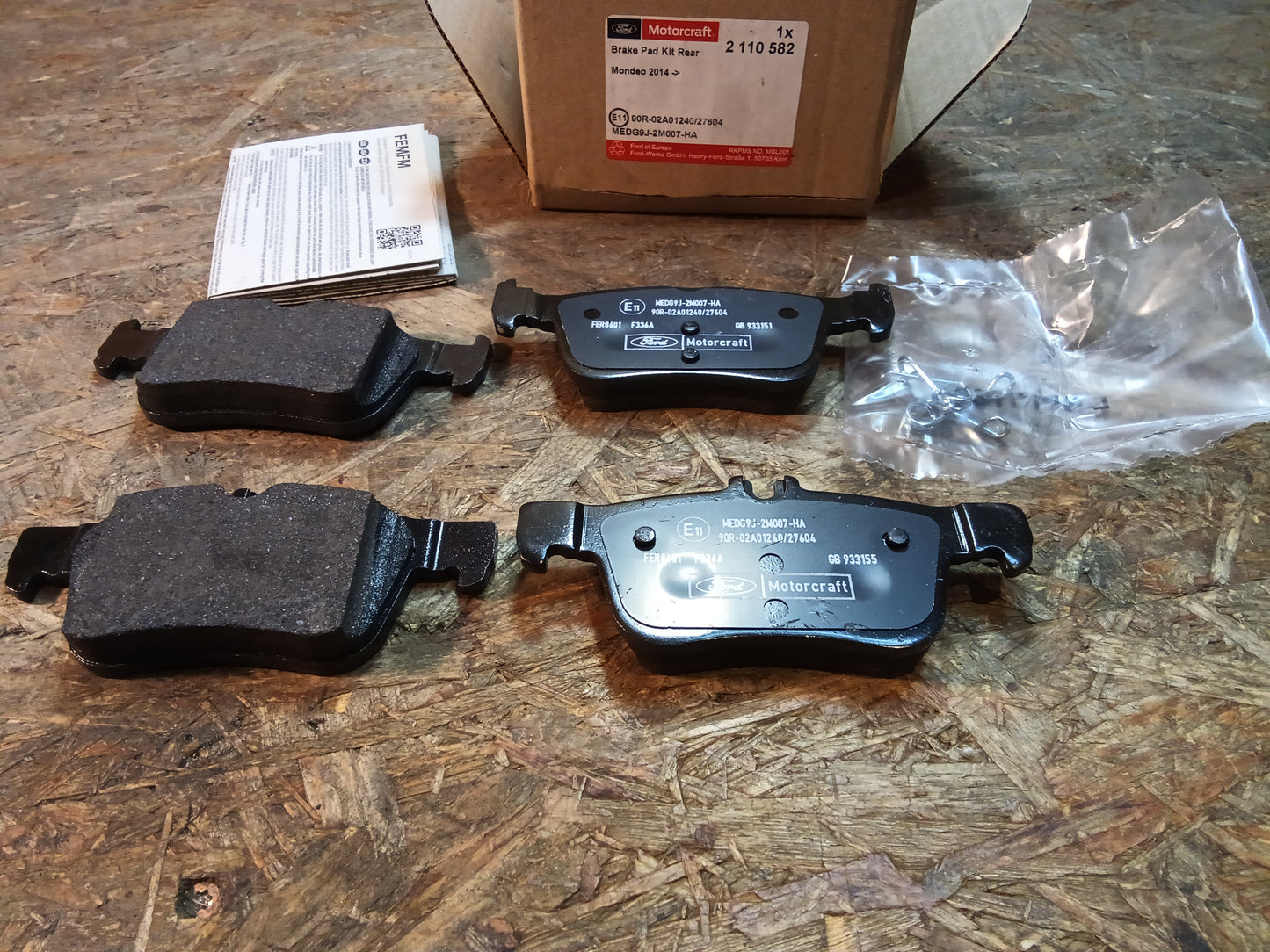 Ford Mondeo BJ 14-... Bremsbeläge original Motorcraft NEU