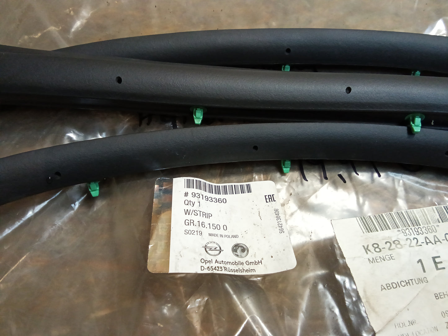 Agila B Türdichtung vorne links original GM NEU