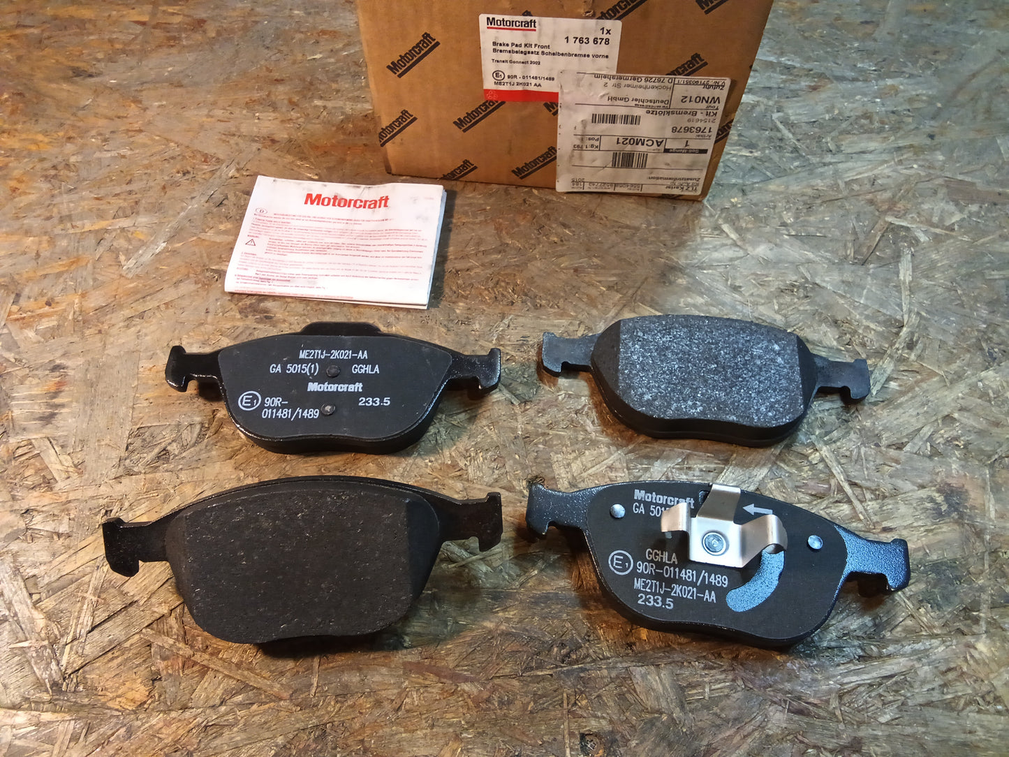 Ford Transit Connect BJ 02 Bremsbeläge Scheibenbremse vorne original Motorcraft NEU