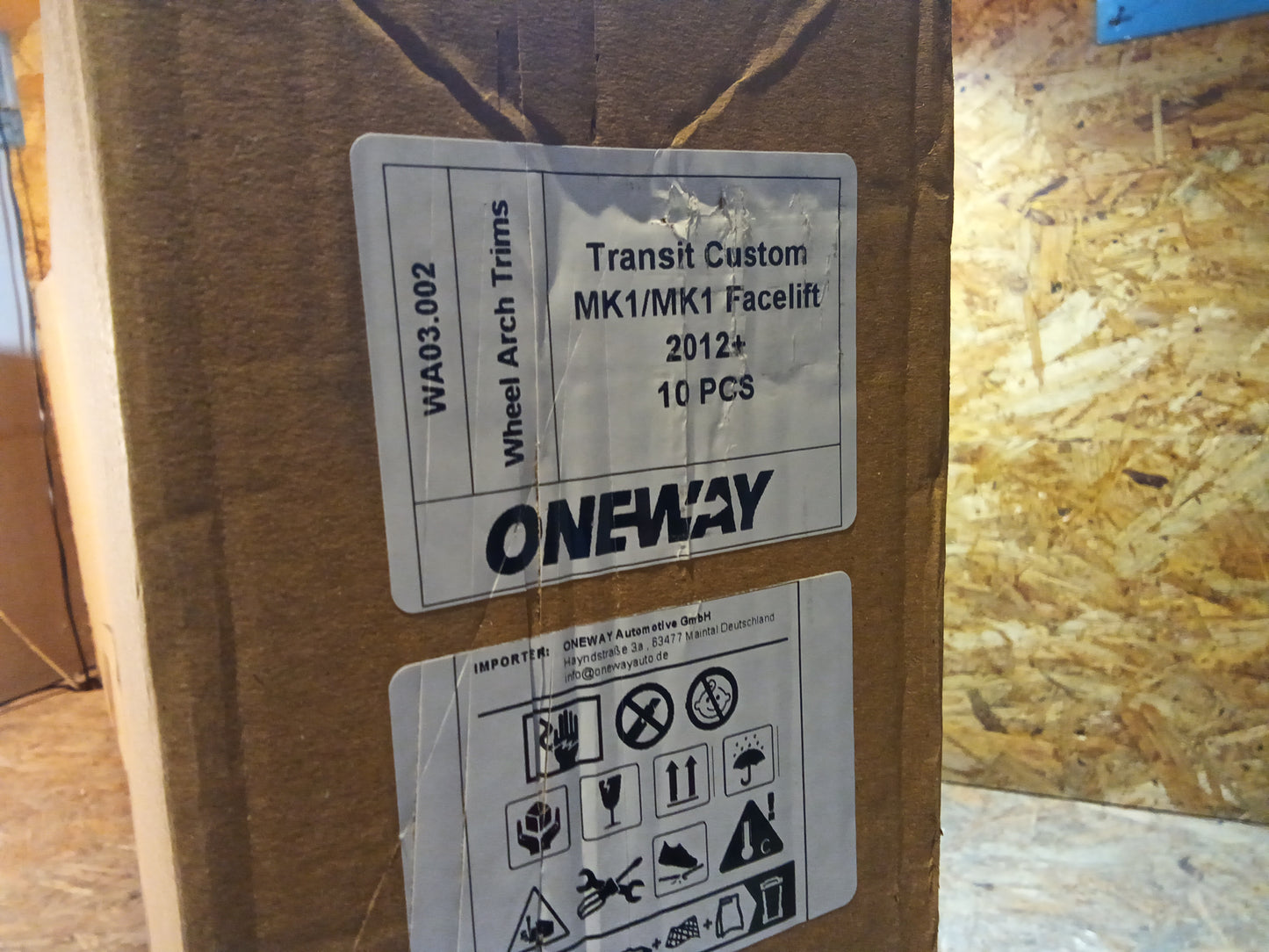 Oneway Satz Radlaufleisten passend für Ford Transit Custom MK1 2012-2018 - Mattschwarz