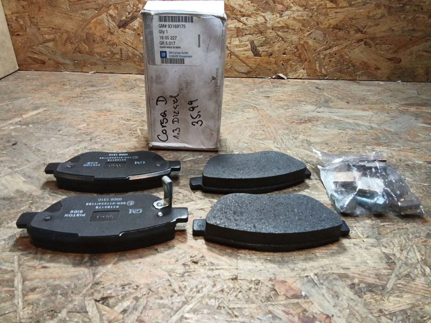 Corsa D 1.3 Diesel Bremsbeläge original GM NEU