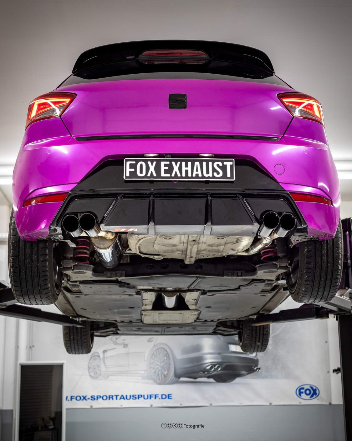 Seat Ibiza V - KJ Endschalldämpfer ohne Abgasklappe Ausgang rechts/links - 2x76 Typ 25 rechts/links mit schwarzen Endrohren