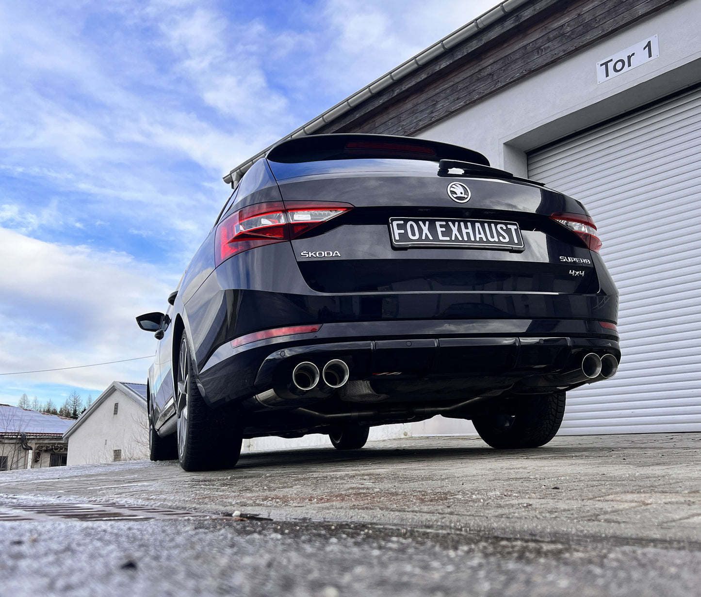 Skoda Superb III 3V 4x4 Halbanlage ab OPF Ausgang rechts/links - 2x90 Typ 25 rechts/links