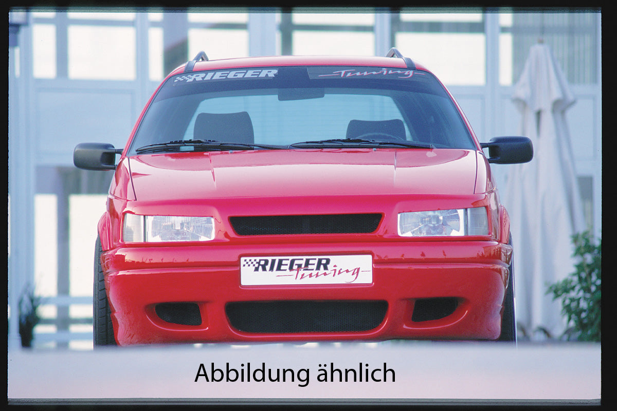 VW Passat (35i) Rieger Spoilerstoßstange mit Nebelscheinwerferaussparung (bis Mod.93) mit Aussparung für NSW, ABS,
inkl. Alugitter, Gutachten, Montagezubehör