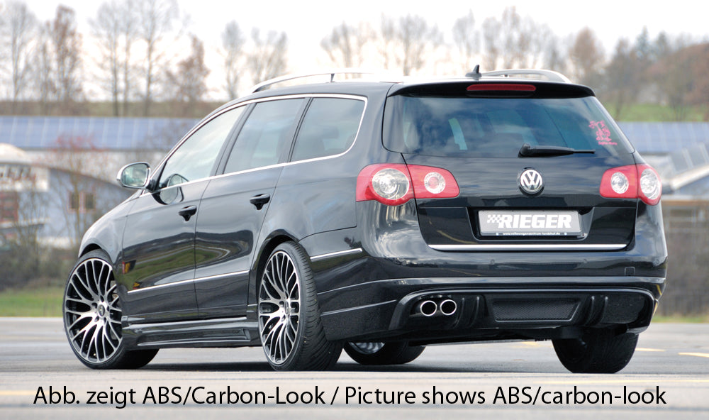 VW Passat (3C) Rieger Heckschürzenansatz für Doppelendrohr li., ABS,
inkl. Montagezubehör, Alugitter, Gutachten