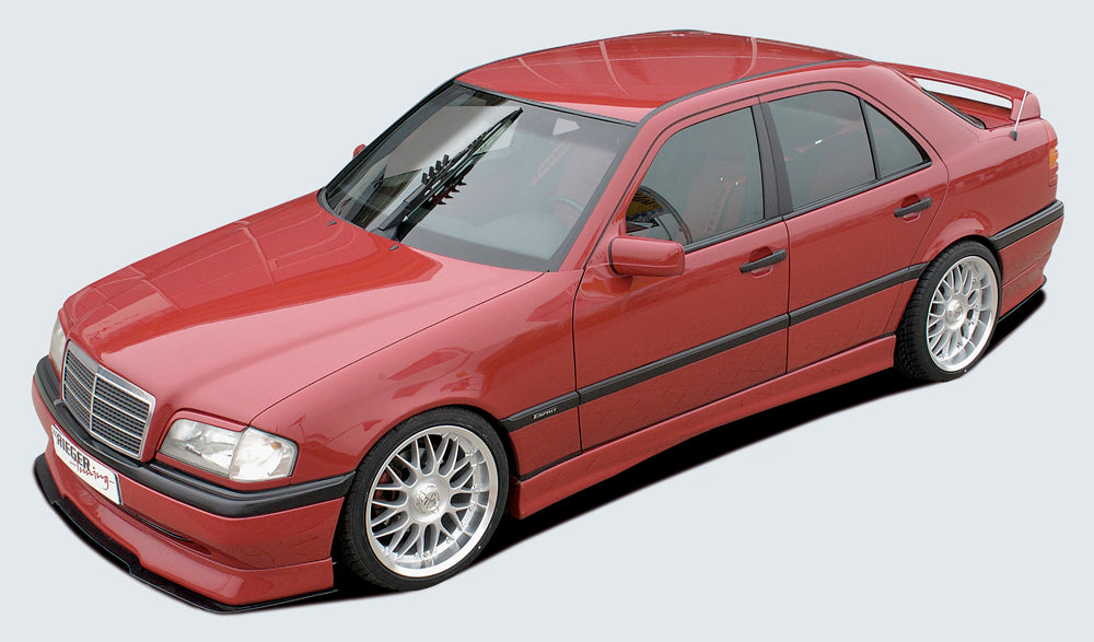 Mercedes C-Klasse (W202) Rieger Spoilerlippe (Montagehinweis: wird auf orig. Lippe geklebt) ABS,
inkl. Gutachten, Montagezubehör