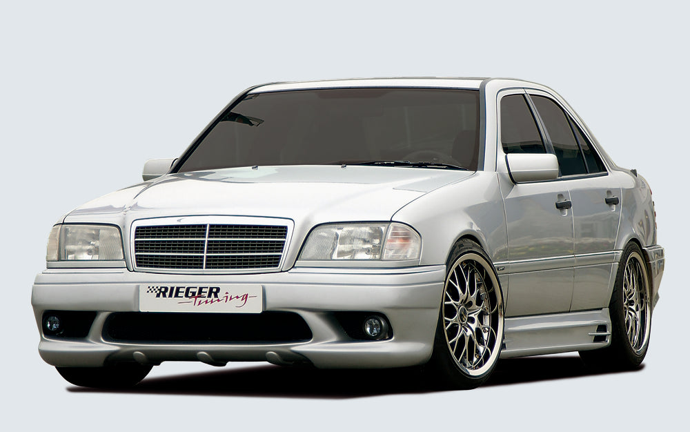 Mercedes C-Klasse (W202) Rieger Spoilerstoßstange inkl. ABS-Träger mit Halter f. orig. NSW, ABS,
inkl. Alugitter, Montagezubehör, ABE, ABS-Träger