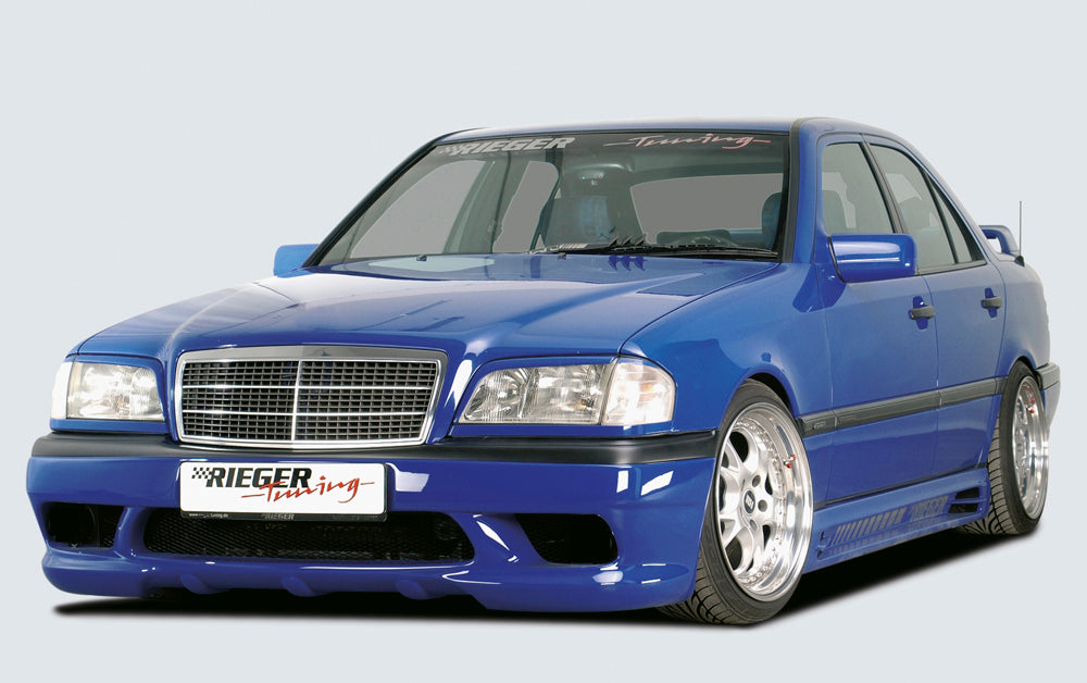 Mercedes C-Klasse (W202) Rieger Seitenschweller (bis Bj.97 muss orig.Schweller vorhanden sein!) rechts, mit Schacht und 2 Ausschnitten, ABS,
inkl. Alugitter, Gutachten, Montagezubehör
