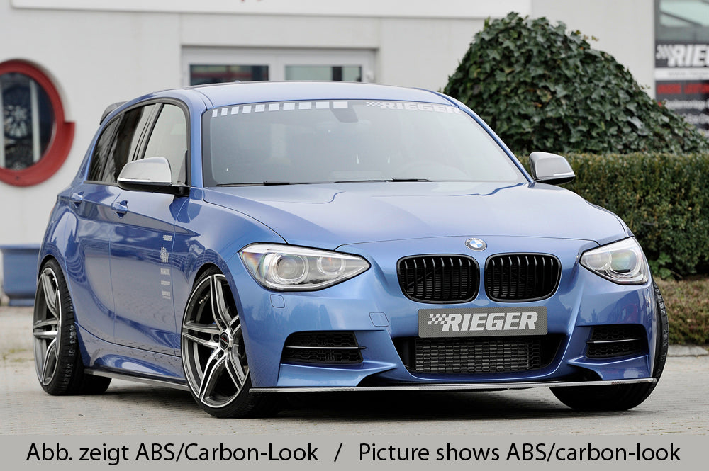 BMW 1er F20 (1K4) Rieger Spoilerschwert für orig. M-Paket-Frontschürze gerade Version, für orig. Frontschürze, ABS, für Fzg. mit M-Technik,
inkl. Montagezubehör, ABE