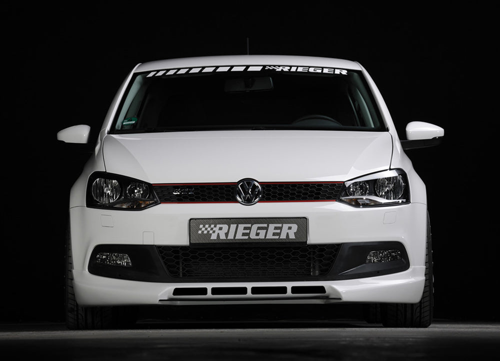 VW Polo 6 GTI (6R) Rieger Spoilerlippe mit zusätzlichen Lüftungsschlitzen, ABS,
inkl. Alugitter, Montagezubehör, ABE