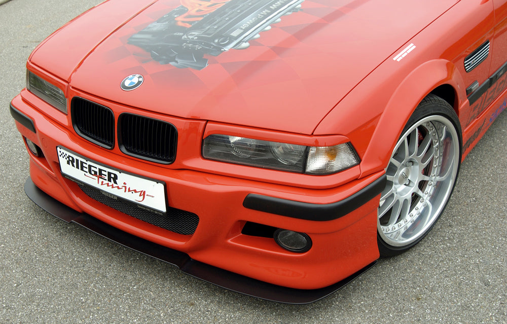 BMW 3er E36 Rieger Spoilerschwert für Spoilerstoßstange 49019 gekantete Version, für Spoilerstoßstange, ABS,
inkl. Montagezubehör, Gutachten