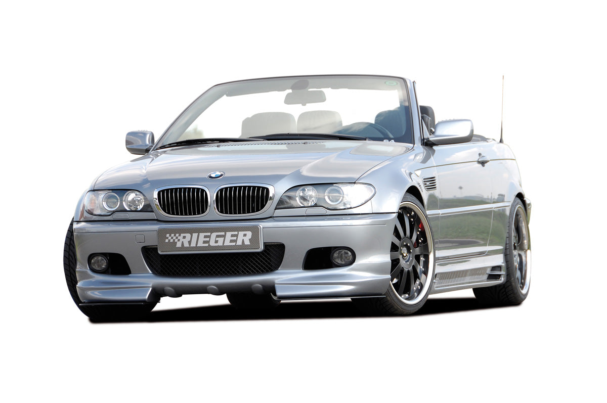 BMW 3er E46 Rieger Spoilerlippe für M2 Sportpaket-Frontschürze ABS, für Fzg. mit M-Technik,
inkl. Montagezubehör, ABE