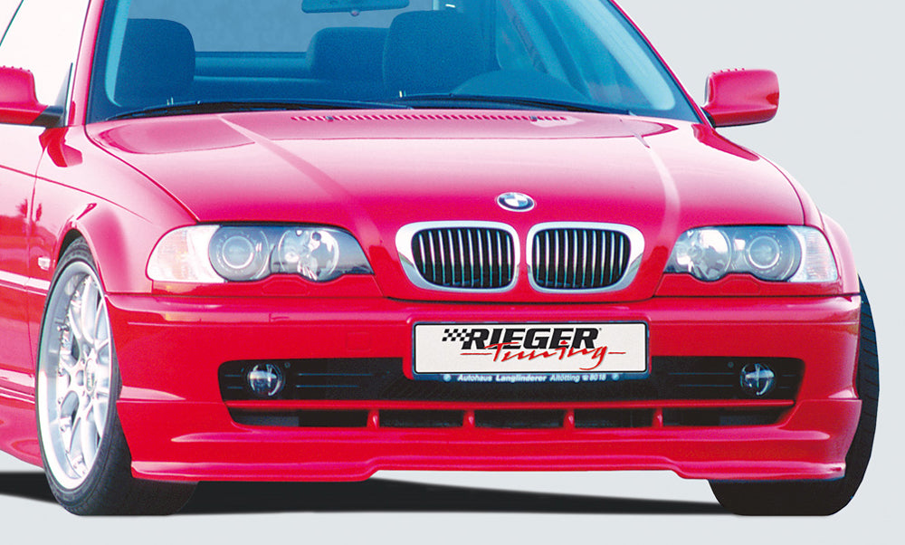 BMW 3er E46 Rieger Spoilerlippe -> nicht M-Technik mit integr. Spoilerschwert, ABS,
inkl. Gutachten, Montagezubehör