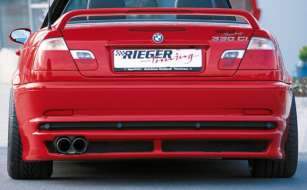 BMW 3er E46 Rieger Heckansatz -> nicht für M3 und M-Technik ABS,
inkl. Alugitter, Gutachten, Montagezubehör
