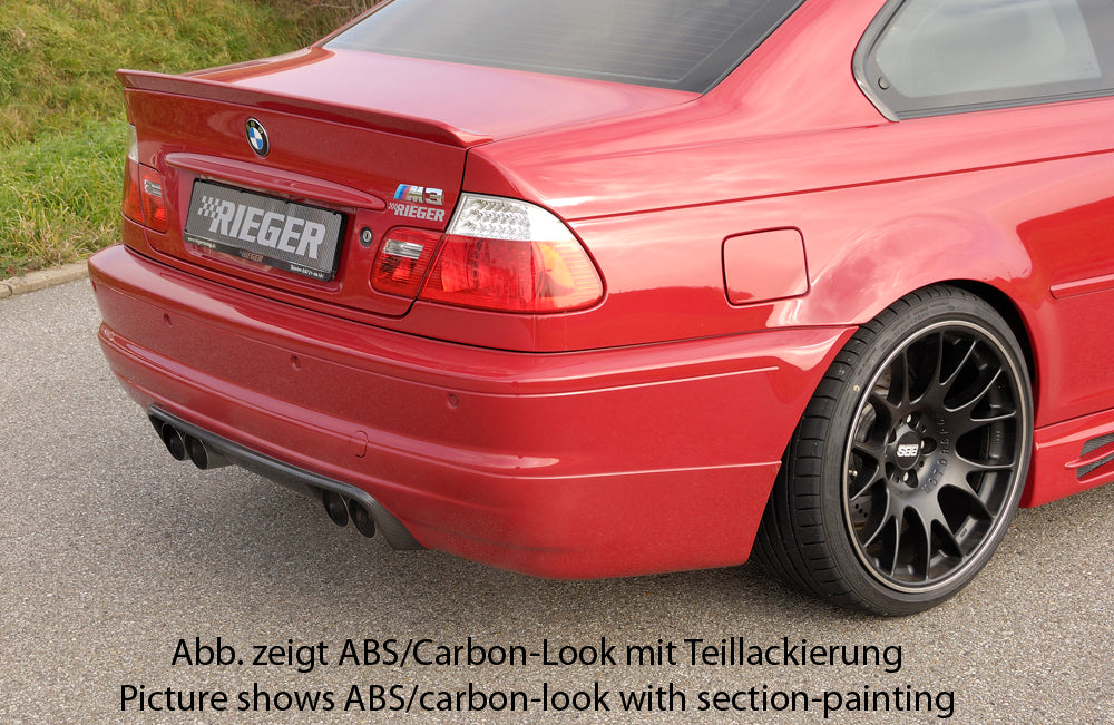 BMW 3er E46 M3 Rieger Heckschürzenansatz ABS,
inkl. Montagezubehör