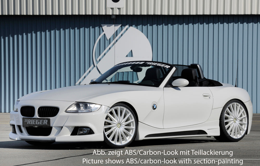 BMW Z4 (E85) Rieger Seitenschweller links, mit Schacht, mit Ausschnitt, ABS,
inkl. Alugitter, Montagezubehör, Gutachten