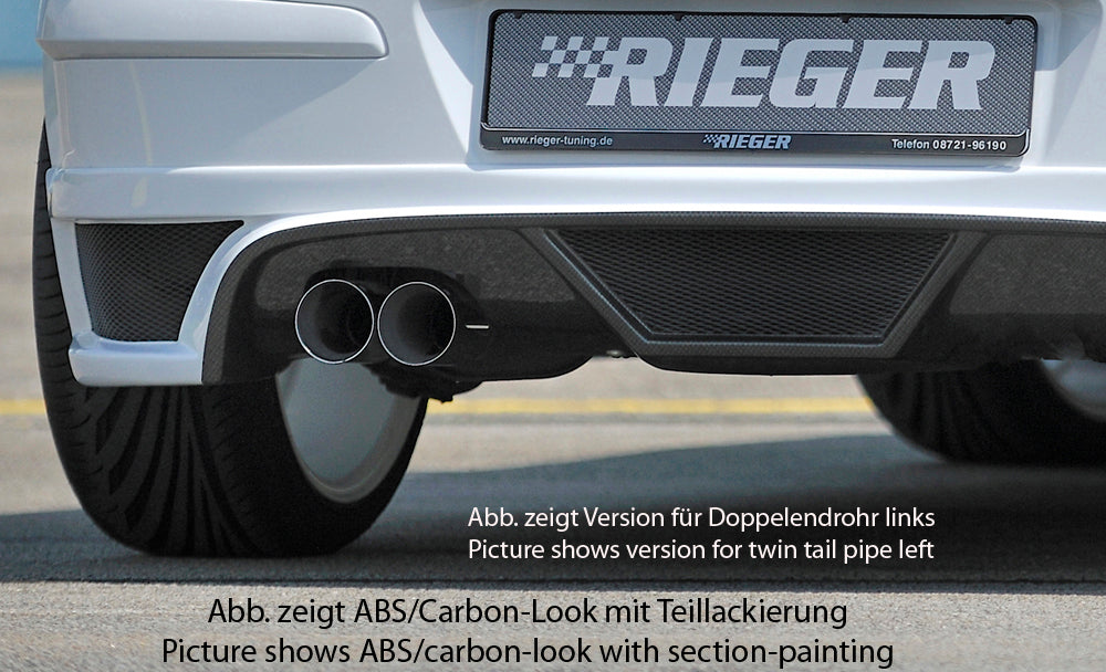 Opel Astra H Rieger Heckschürzenansatz für Endrohr li., ABS, für Fzg. mit OPC und ohne OPC,
inkl. Montagezubehör, Alugitter