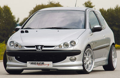 Peugeot 206 Rieger Spoilerlippe -> für Stoßstange mit großem Lüftungsschacht hohe Version, ABS,
inkl. Montagezubehör, ABE