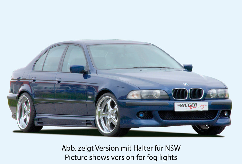 BMW 5er E39 Rieger Spoilerstoßstange ABS, für Fzg. mit Scheinwerferreinigungsanlage,
inkl. Alugitter, Gutachten, Montagezubehör