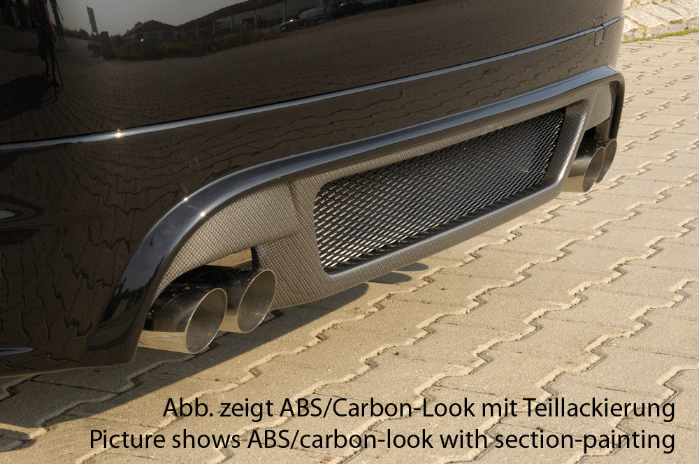 BMW 3er E90 Rieger Heckschürzenansatz -> nicht für 335i! nicht für M-Paket-Heckschürze! für Doppelendrohr li. u. re., ABS,
inkl. Alugitter, Gutachten, Montagezubehör
