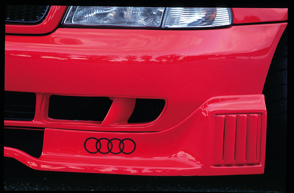 Audi A4 (B5) Rieger Spoileransatz (Typ: 55011) inkl. 2tlg. Unterbodenverkleidung ABS,
inkl. Alugitter, Gutachten, Montagezubehör