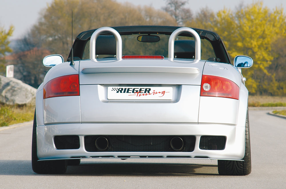 Audi TT (8N) Rieger Heckschwert für Heckansatz 55118 gerade Version, für Heckschürzenansatz, ABS,
inkl. Montagezubehör, ABE