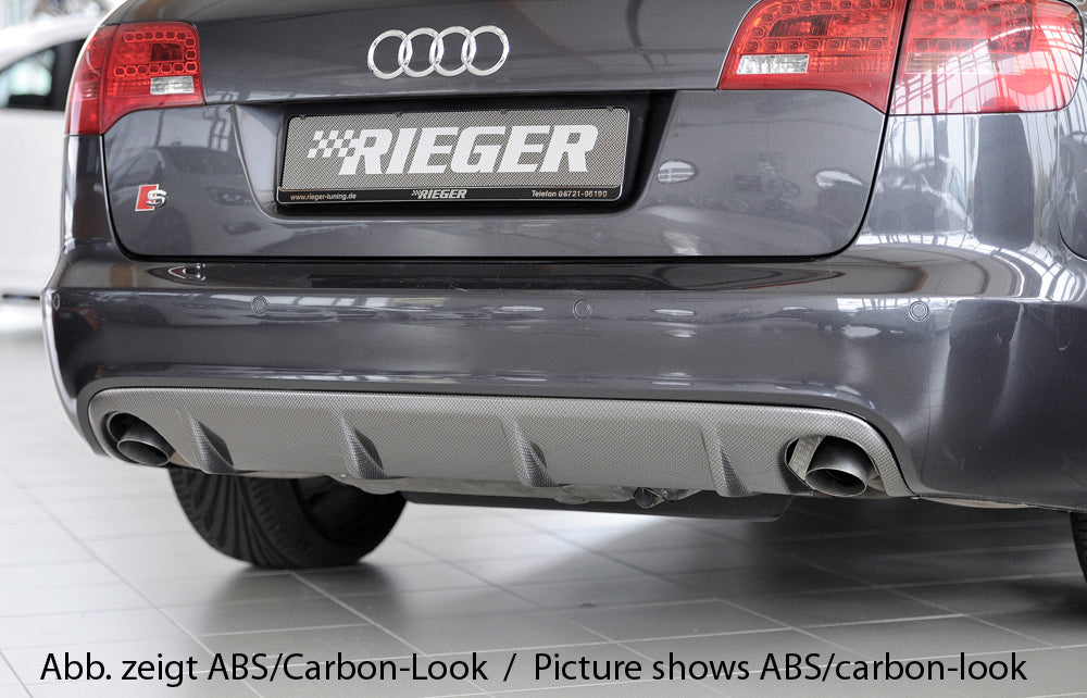 Audi A6 (4F) Rieger Heckeinsatz für orig. Endrohr li. u. re., ABS, für Fzg. mit S-Line Exterieur und ohne S-Line Exterieur,
inkl. Montagezubehör, Gutachten