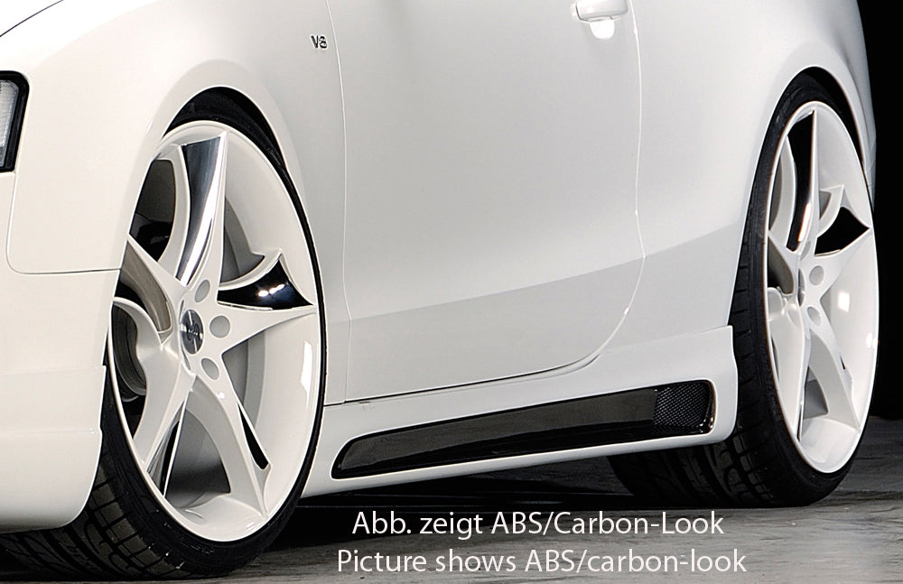 Audi A5 (B8/B81) Rieger Seitenschweller links, mit Schacht, mit Ausschnitt, ABS, für Fzg. mit S-Line Exterieur und ohne S-Line Exterieur,
inkl. Alugitter, Montagezubehör, Gutachten