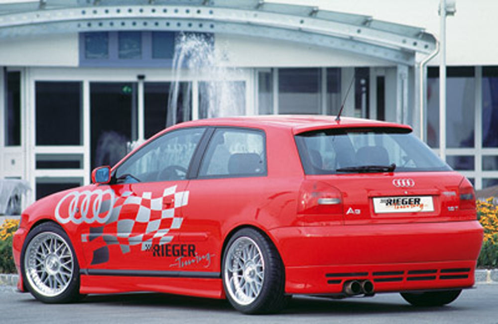 Audi A3 (8L) Rieger Heckansatz ( nicht Quattro ) ABS,
inkl. Gutachten, Montagezubehör, Alugitter
