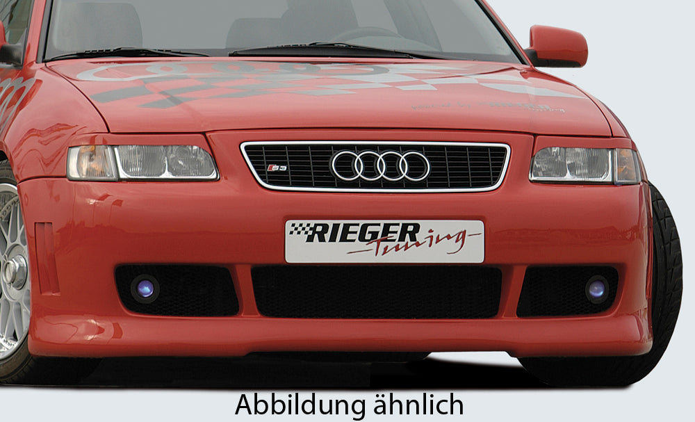 Audi A3 (8L) Rieger Spoilerstoßstange S3-Look für orig. S3 Grilleinsatz mit Halter f. orig. NSW, mit integr. Kühlergrilleinfassung, ABS, für Fzg. mit Scheinwerferreinigungsanlage,
inkl. Alugitter, Montagezubehör, ABE