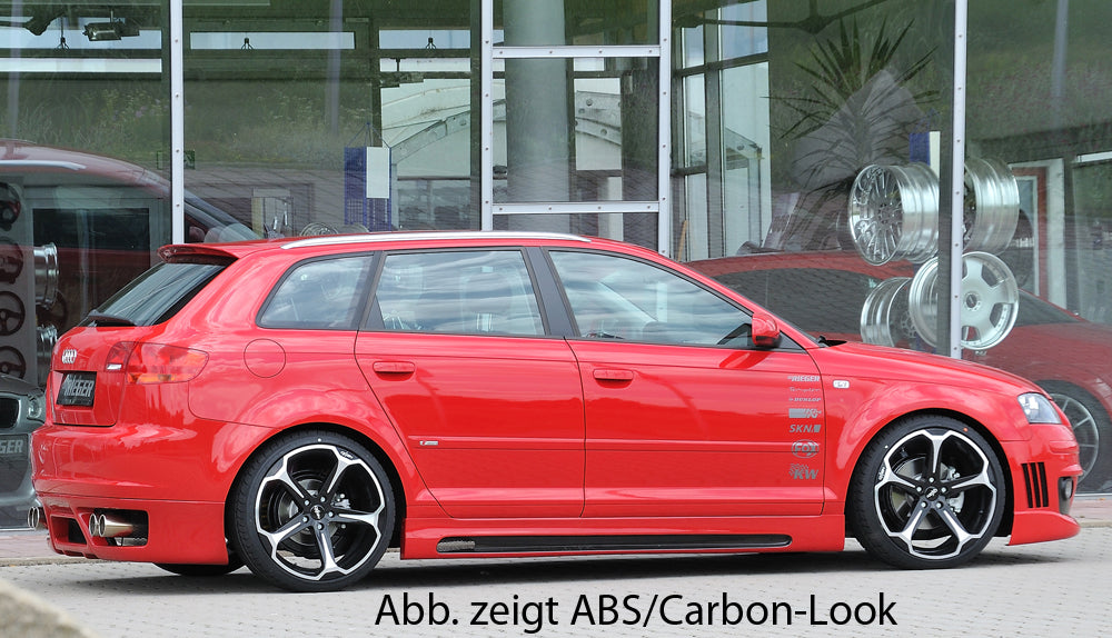 Audi A3 (8P) Rieger Seitenschweller rechts, mit Schacht, mit Ausschnitt, ABS,
inkl. Alugitter, Montagezubehör, ABE