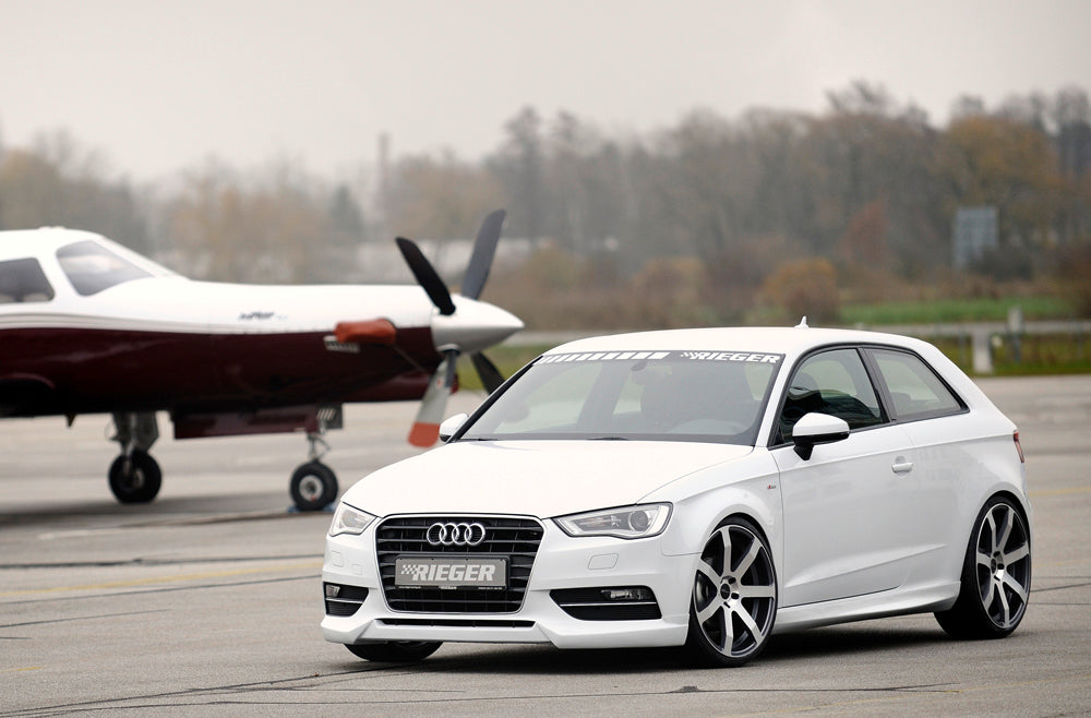 Audi A3 (8V) Rieger Spoilerlippe ABS, für Fzg. ohne S-Line Exterieur,
inkl. Montagezubehör, ABE