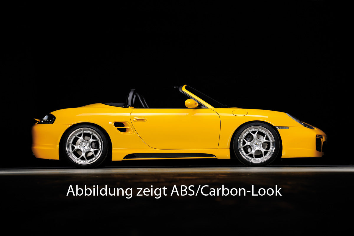 Porsche Boxster (986) Rieger Seitenschweller links, mit Schacht, mit Ausschnitt, ABS,
inkl. Alugitter, Montagezubehör, Gutachten