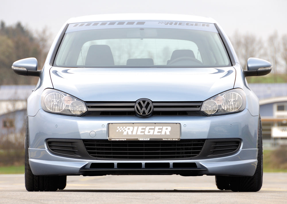 VW Golf 6 Rieger Spoilerlippe mit zusätzlichen Lüftungsschlitzen, ABS,
inkl. Alugitter, Montagezubehör, ABE