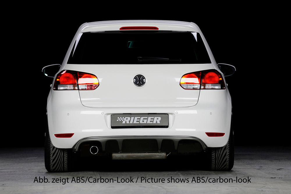 VW Golf 6 Rieger Heckeinsatz für orig. Endrohr li., ABS,
inkl. Montagezubehör