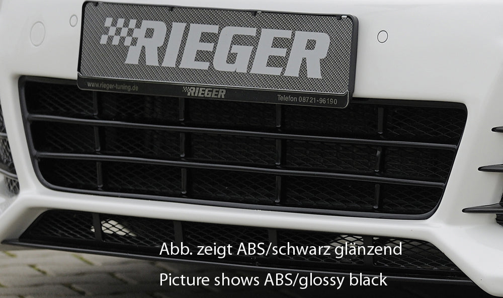 VW Golf 6 Rieger Lüftungsgitter mittig, für Spoilerstoßstange, ABS,
inkl. Alugitter, Montagezubehör