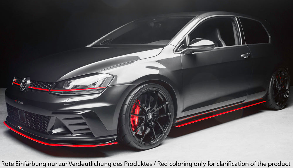 VW Golf 7 GTI Clubsport Rieger Spoilerschwert nur für GTI Clubsport für orig. Frontschürze für orig. Frontschürze, ABS,
inkl. Montagezubehör, ABE