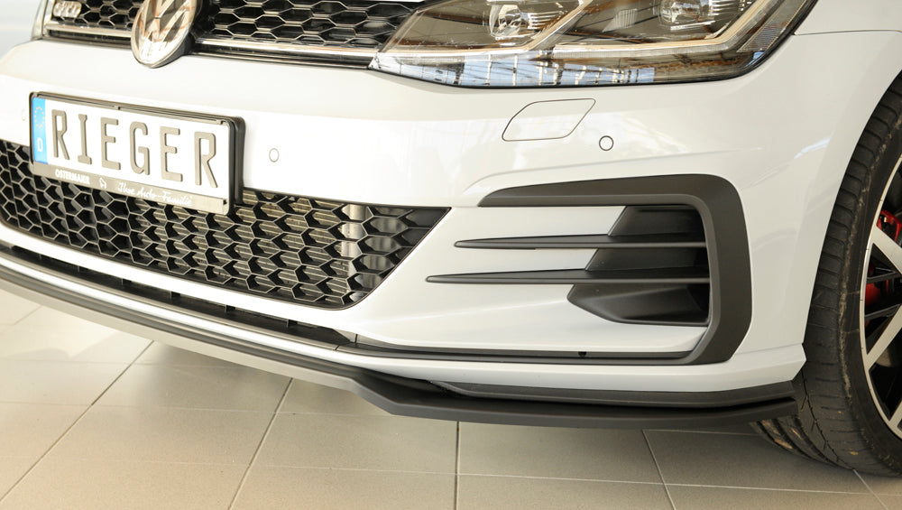 VW Golf 7 GTD Rieger Spoilerschwert nur für GTI / GTD / GTE für orig. Frontschürze für orig. Frontschürze, ABS,
inkl. Montagezubehör, ABE