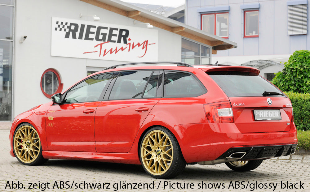 Skoda Octavia RS (5E) Rieger Heckeinsatz bei Bestellung bitte genaue Motorisierung angeben! für orig. Endrohrblende li. u. re., ABS,
inkl. Montagezubehör, Gutachten