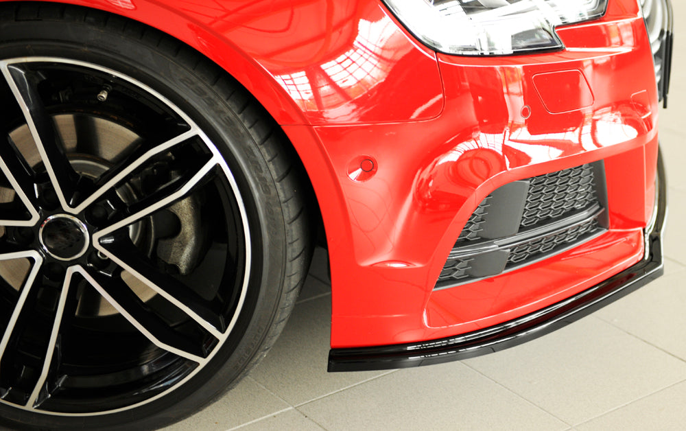 Audi A3 (8V) Rieger Spoilerschwert für orig. S-Line Frontschürze für orig. Frontschürze, ABS, schwarz glänzend, für Fzg. mit S-Line Exterieur,
inkl. Montagezubehör, ABE