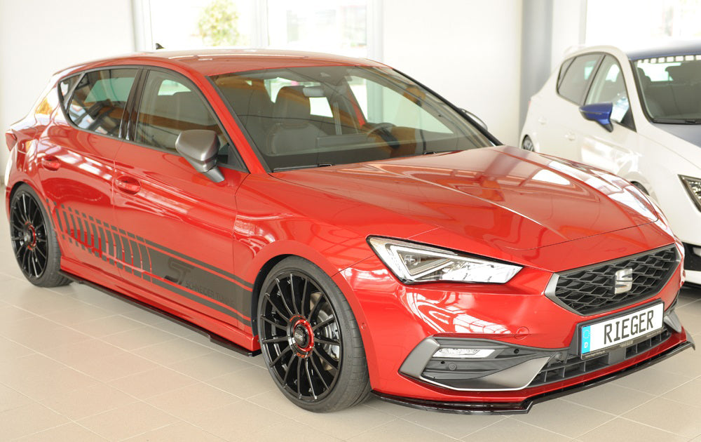 Seat Leon (KL) Rieger Seitenschwelleransatz links, für RIEGER-Seitenschweller, ABS, schwarz glänzend,
inkl. Montagezubehö...
