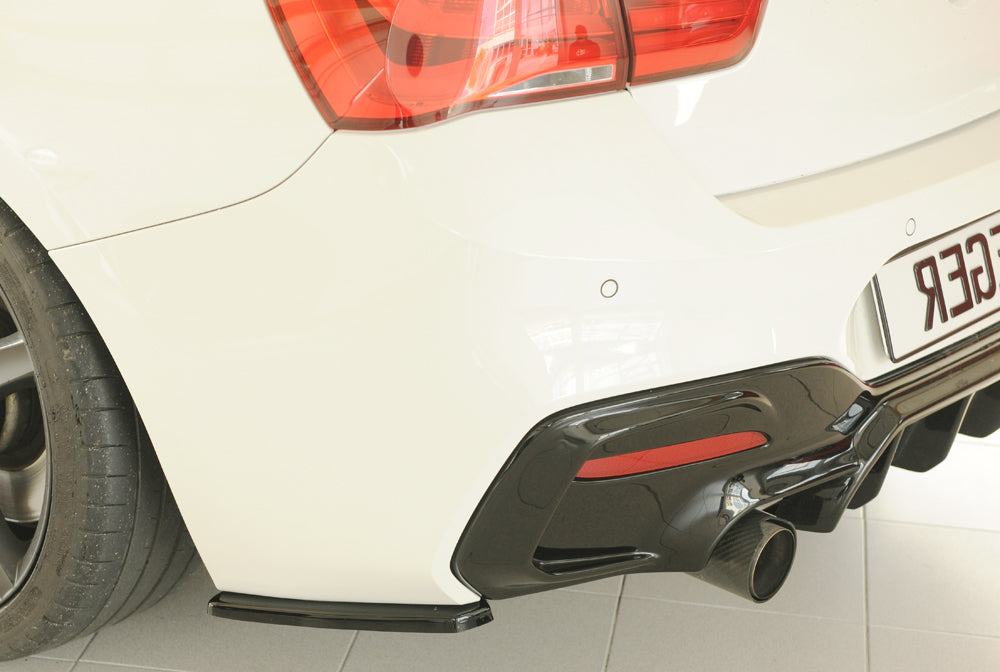 BMW 1er F20 (1K4) Rieger Heckschürzenansatz seitlich links links, für orig. Heckschürze, ABS, schwarz glänzend, für Fzg. ...