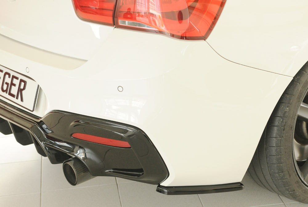 BMW 1er F20 (1K4) Rieger Heckschürzenansatz seitlich rechts rechts, für orig. Heckschürze, ABS, schwarz glänzend, für Fzg...