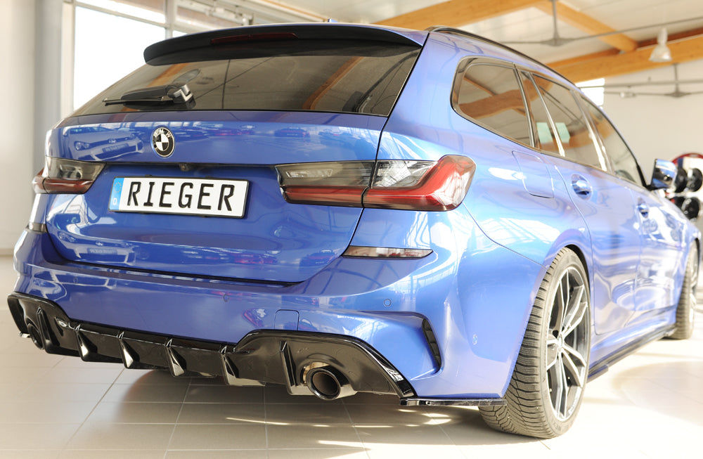 BMW 3er G20 (G3L) Rieger Heckschürzenansatz seitlich rechts rechts, für RIEGER Heckeinsatz, ABS, schwarz glänzend, für Fz...