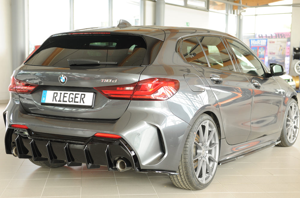BMW 1er F40 (F1H) Rieger Seitenschwelleransatz rechts, für orig. Seitenschweller, ABS, schwarz glänzend, für Fzg. mit M-S...
