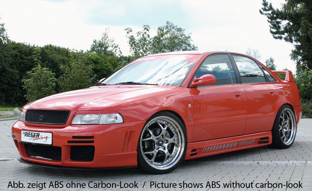 Audi A4 (B5) Rieger Spoilerschwert für Spoilerstoßstangen 55025/55028 gerade Version, für Spoilerstoßstange, ABS, Carbon-Look,
inkl. Montagezubehör, ABE