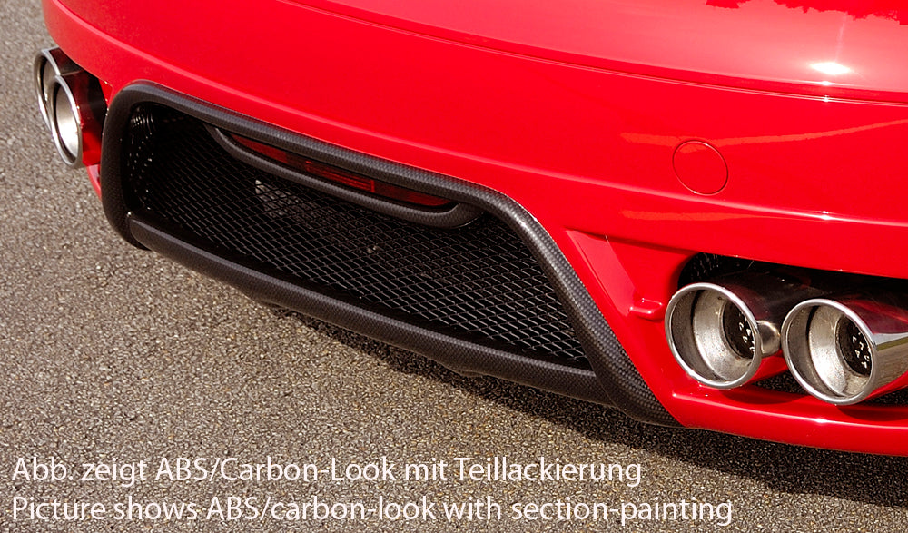 Audi TT (8J) Rieger Heckansatz für Doppelendrohr li. u. re., ABS, Carbon-Look, für Fzg. ohne S-Line Exterieur,
inkl. Alugitter, Gutachten, Montagezubehör