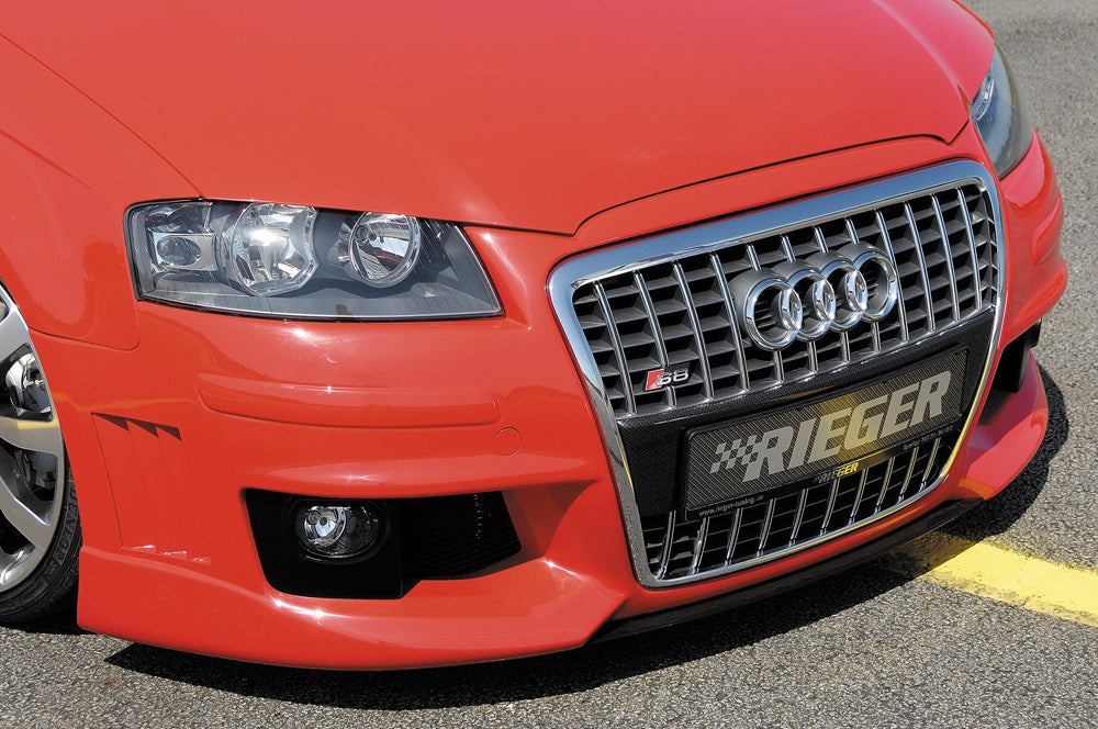 Audi A3 (8P) Rieger Spoilerschwert für Spoilerstoßstange 56743 / 56744 mittig, für Spoilerstoßstange, ABS, Carbon-Look,
inkl. Montagezubehör, ABE