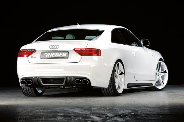 Audi A4 (B8/B81) Rieger Heckschürzenansatz in Vorbereitung! für Endrohr li., ABS, Carbon-Look,
Alugitter, Montagezubehör